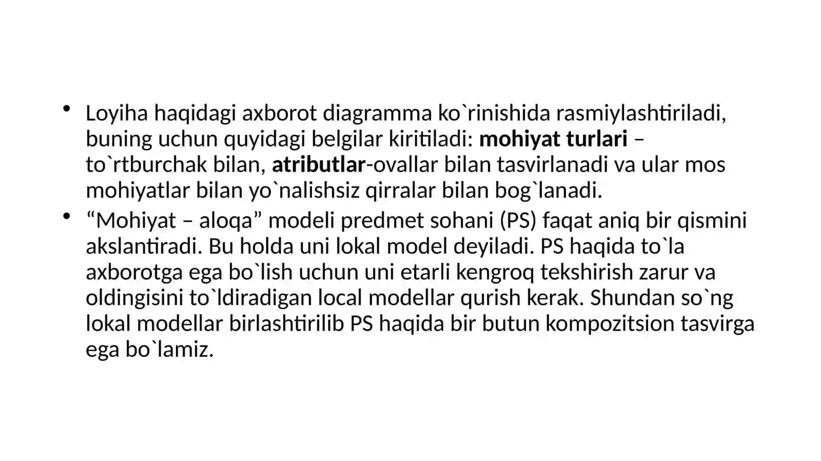 Ma’lumotlarbazasini loyihalash modeli 3
