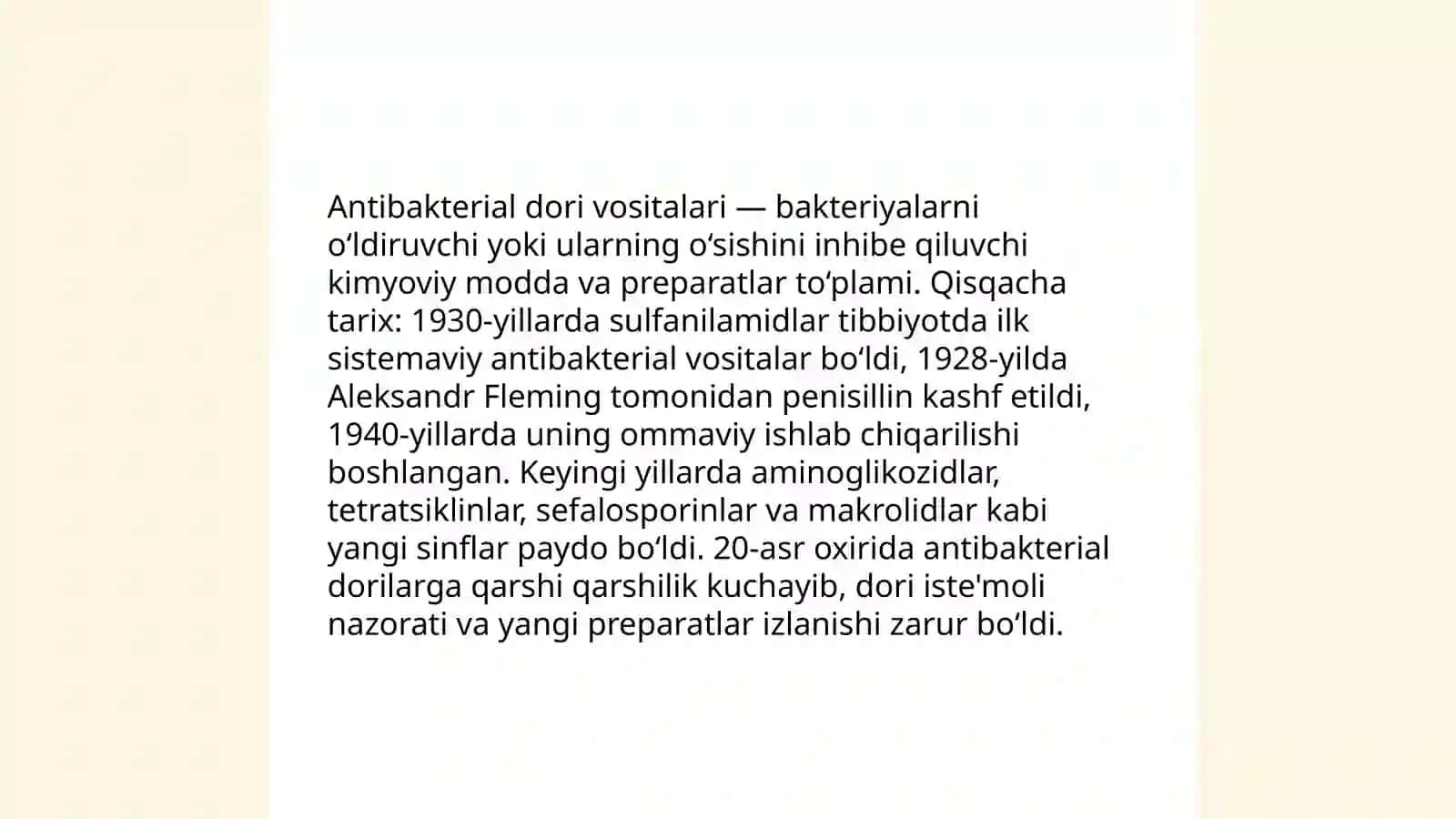 Antibakterial dori vositalari haqida tushuncha 3