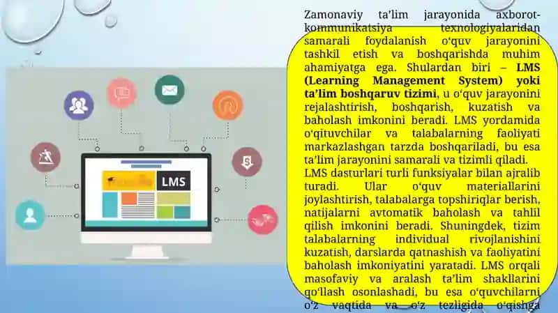 LMS (Leoming Management System) - ta'lim boshqaruvi tizimlari (TAQDIMOT) 3