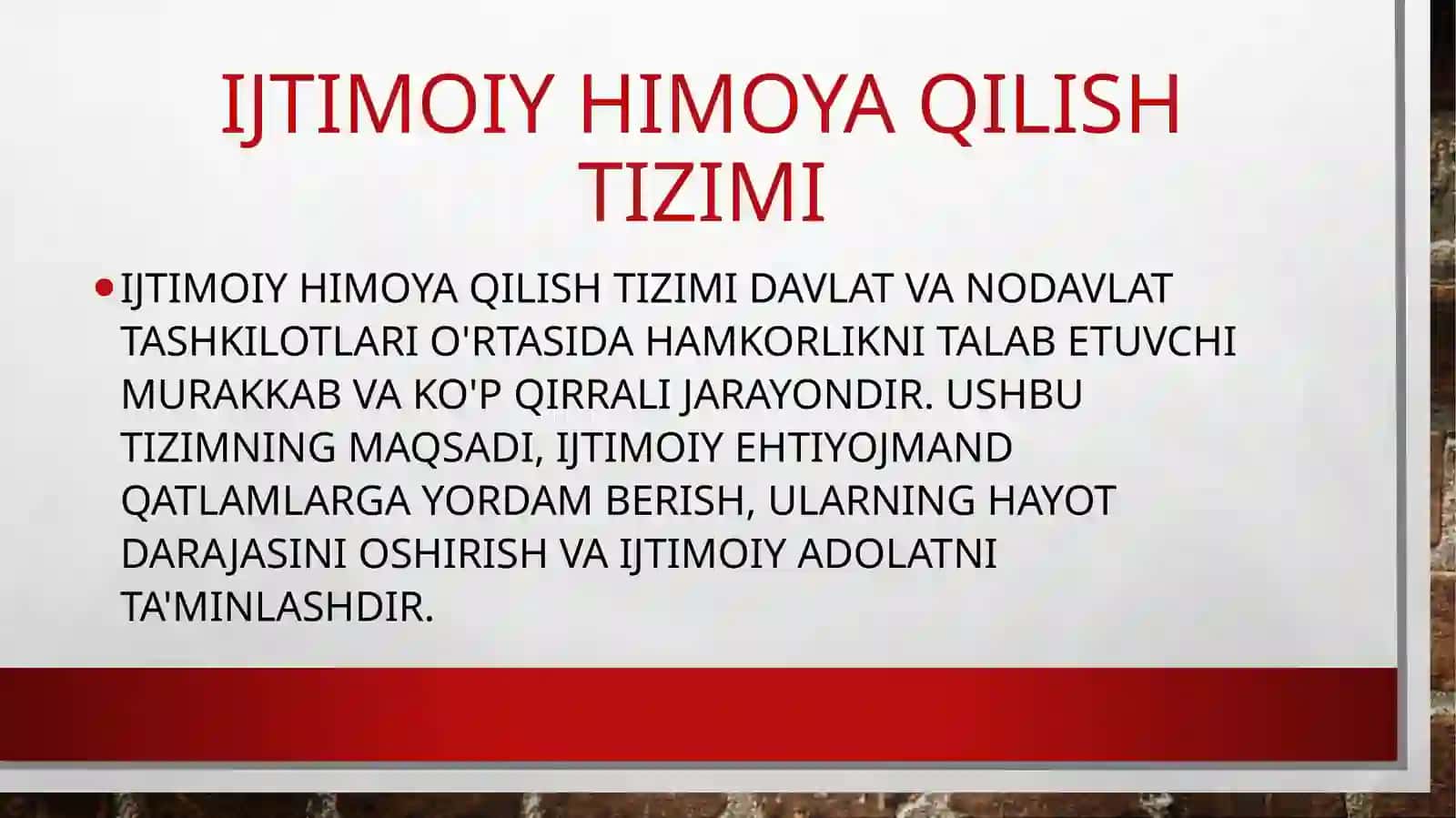 Aholini ijtimoiy himoya qilish tizimida davlat va nodavlat tashkilotlar o'rni 3