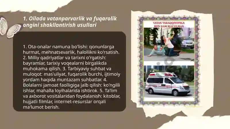 Vatan taraqqiyotiga men ham mas'ulman: Oila jamiyatning asosiy bo'g'ini 3
