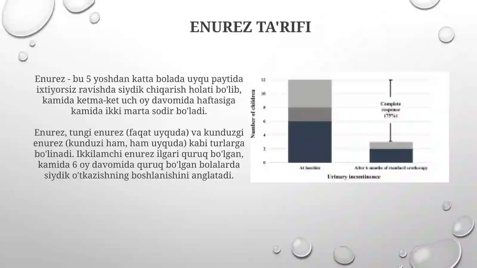 Bolalarda Enurez, siydik chiqarish yo‘llari va neyrogen disfunksiyasi 3