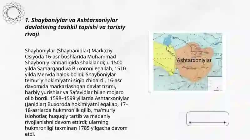 Shayboniylar va Ashtarxoniylar davlati va huquqi 3
