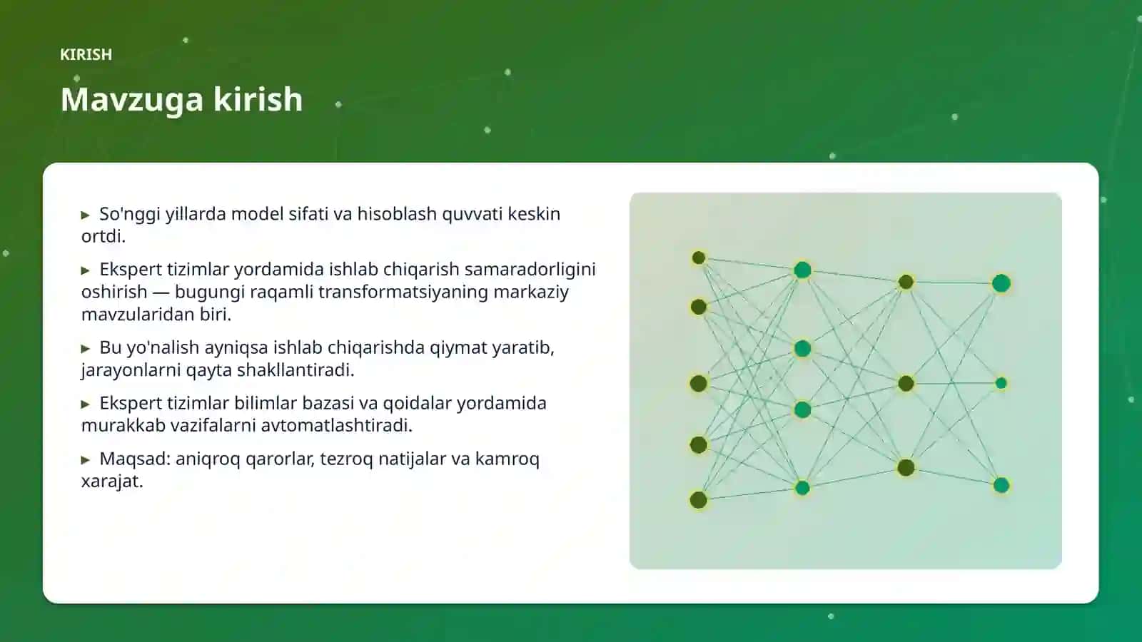 Ekspert tizimlar yordamida ishlab chiqarish samaradorligini oshirish 3