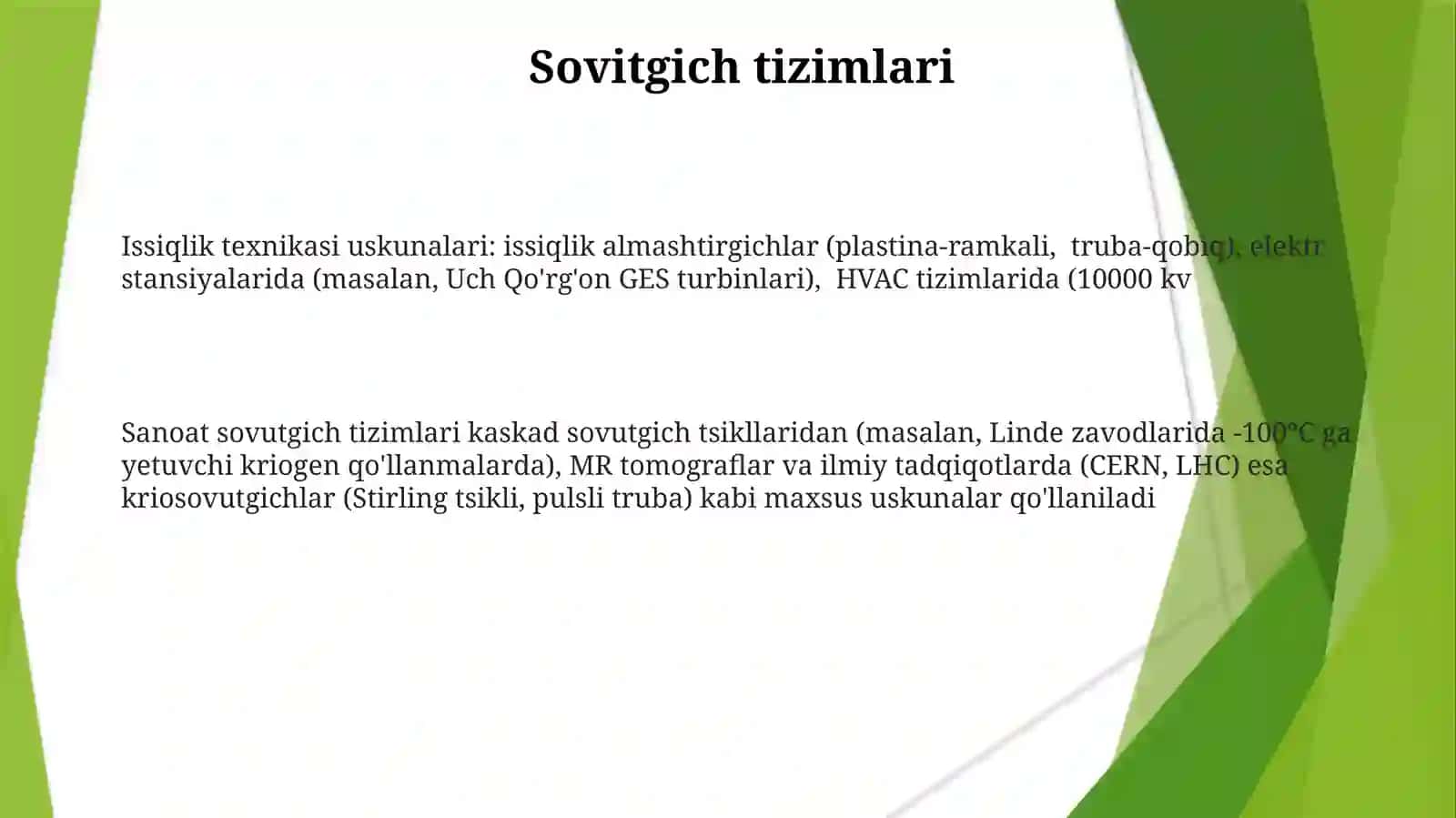 Issiqlik muhandislik jihozlari 3