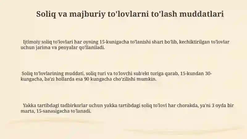 Soliqlar va majburiy tulovlarning hisobi 3