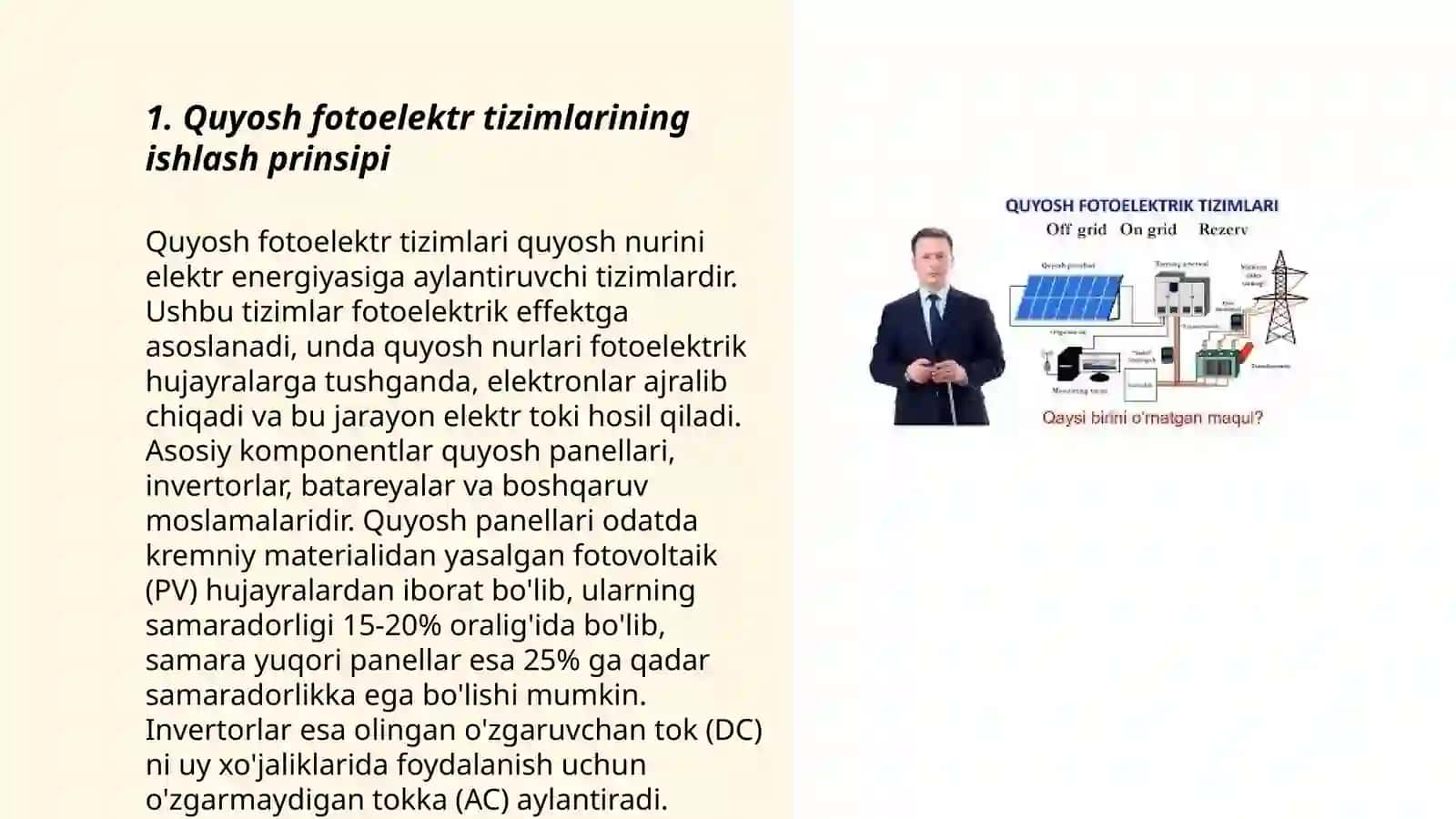 Quyosh fotoelektr tizimlari 3