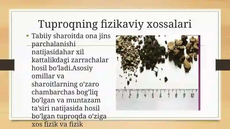 Tuproqning fizikaviy xossalari 3