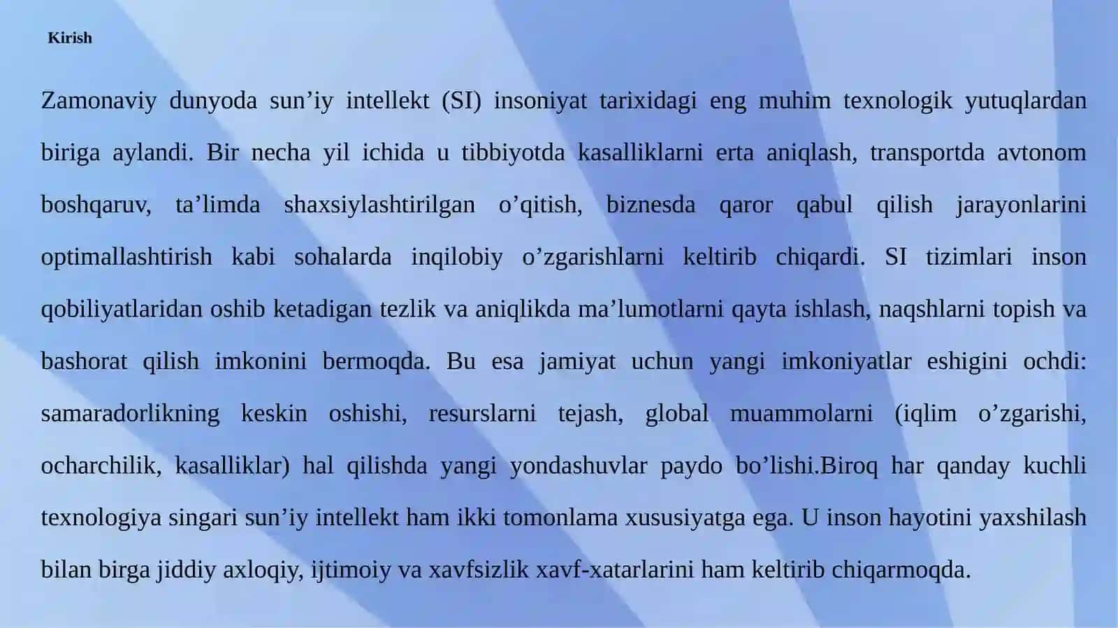 Sun’iy intellekt etikasi: imkoniyatlar va xavflar 3