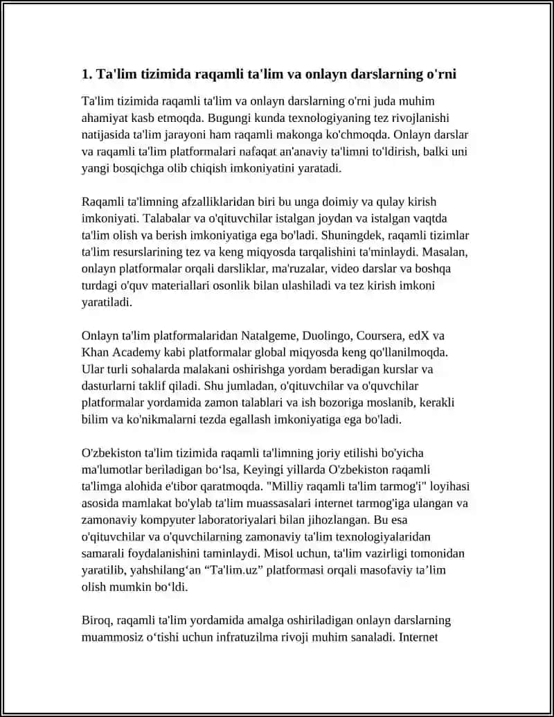 Ta'lim tizimida raqamli ta'lim va onlayn darslarning o'rni 3