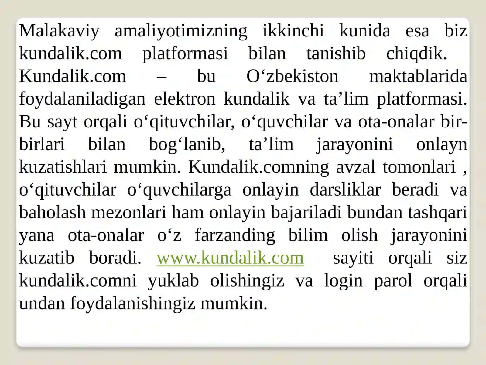 Malakaviy Amaliyot 3