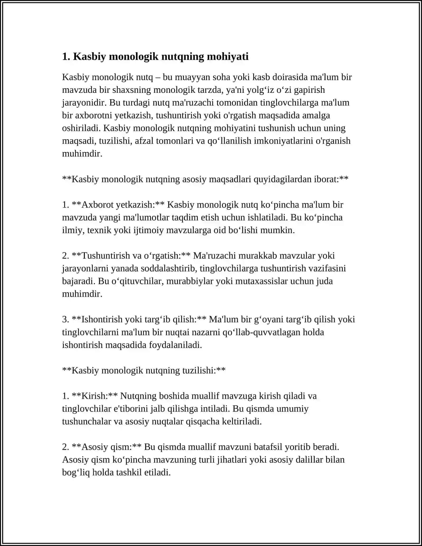 Kasbiy monologik nutq 3