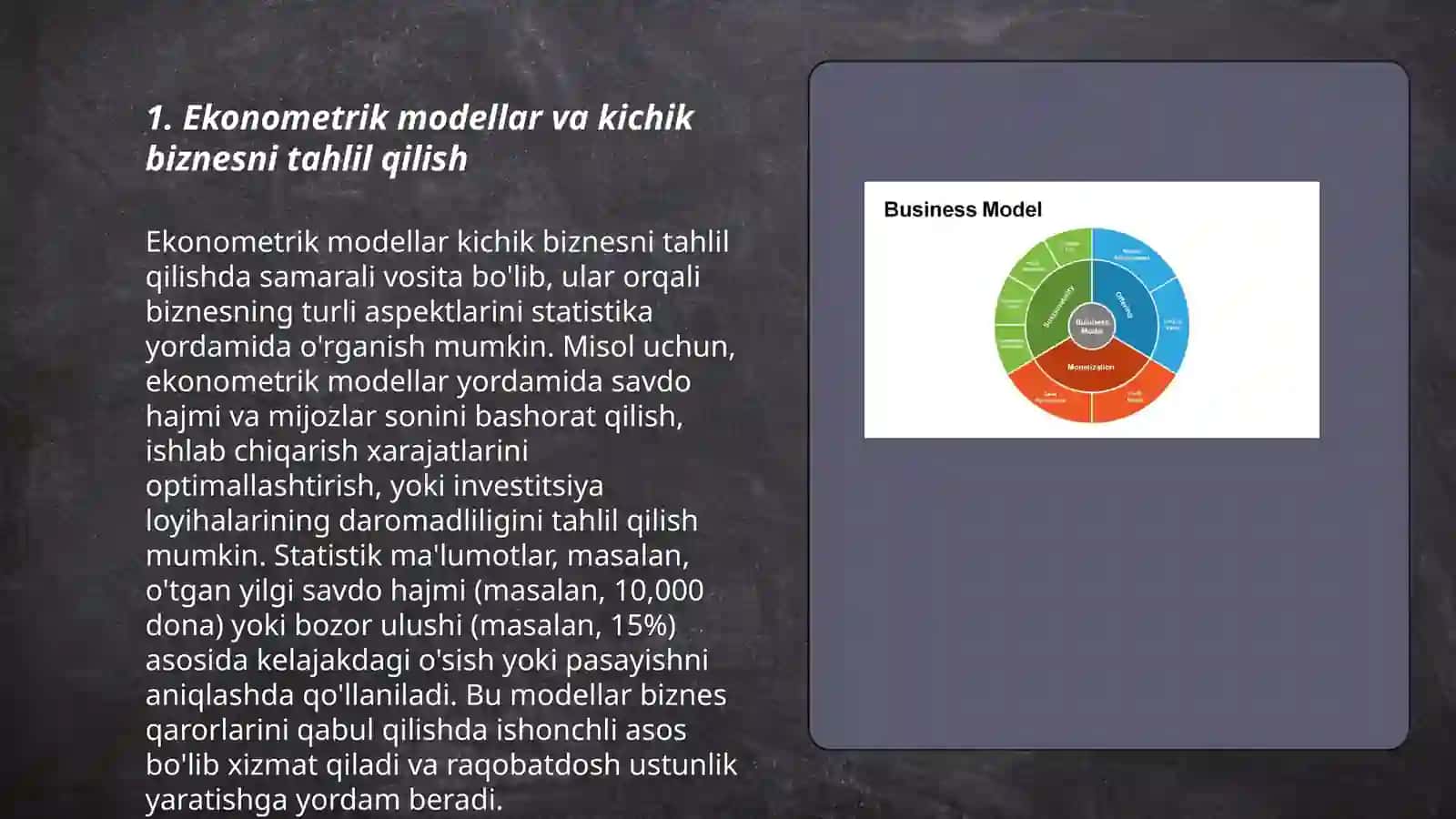 Kichik biznez va xususiy tadbirkorlik sub’ektlari faoliyatini tahlil qilishda ekonometrik modellardan foydalanish 3