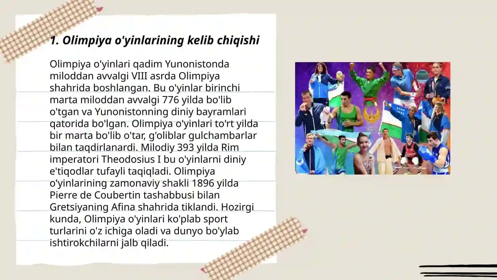 Olimpiya o'yinlari tarixi 3