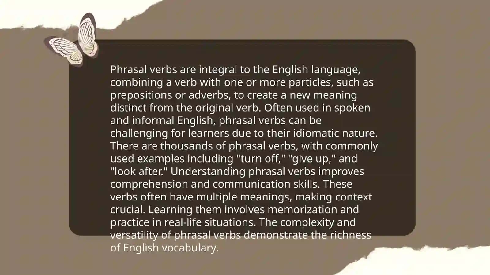 Phrasal verb - Introduction to Phrasal Verbs 3