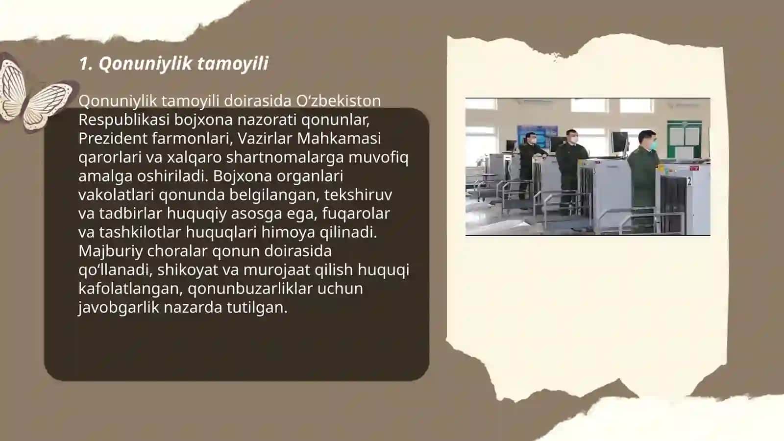 Oʻzbekiston Respublikasi bojxona nazoratining tamoyillari 3