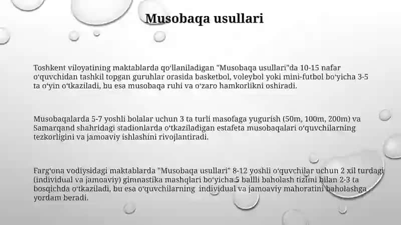 Musobaqa Usullari 3