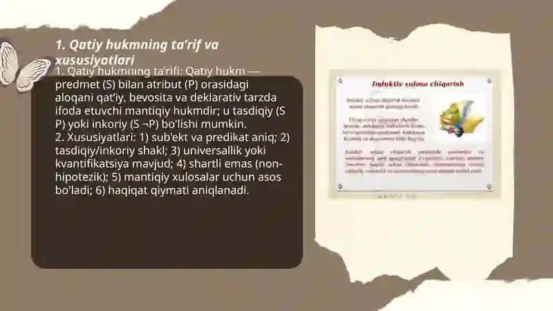 Qatiy hukumlardan xulosa chiqarish 3