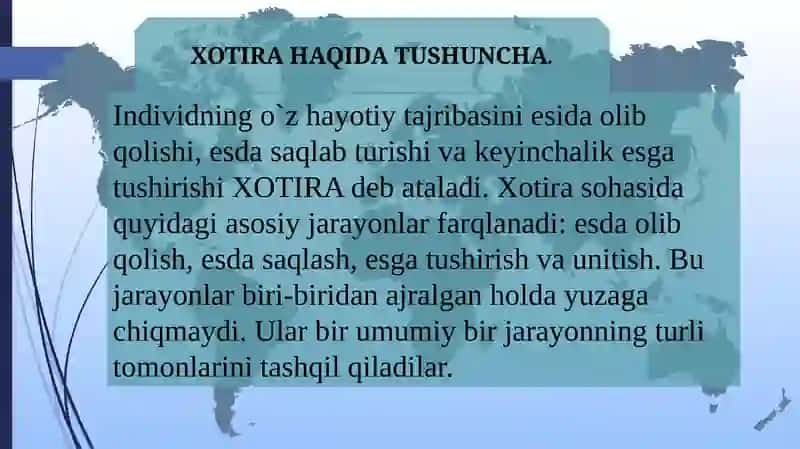 Xotira, uyqu, hissiyotlar  nutq fiziologiyasi 3