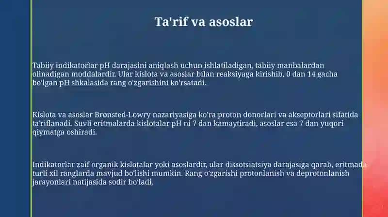 Tabiy indikatorlar 3
