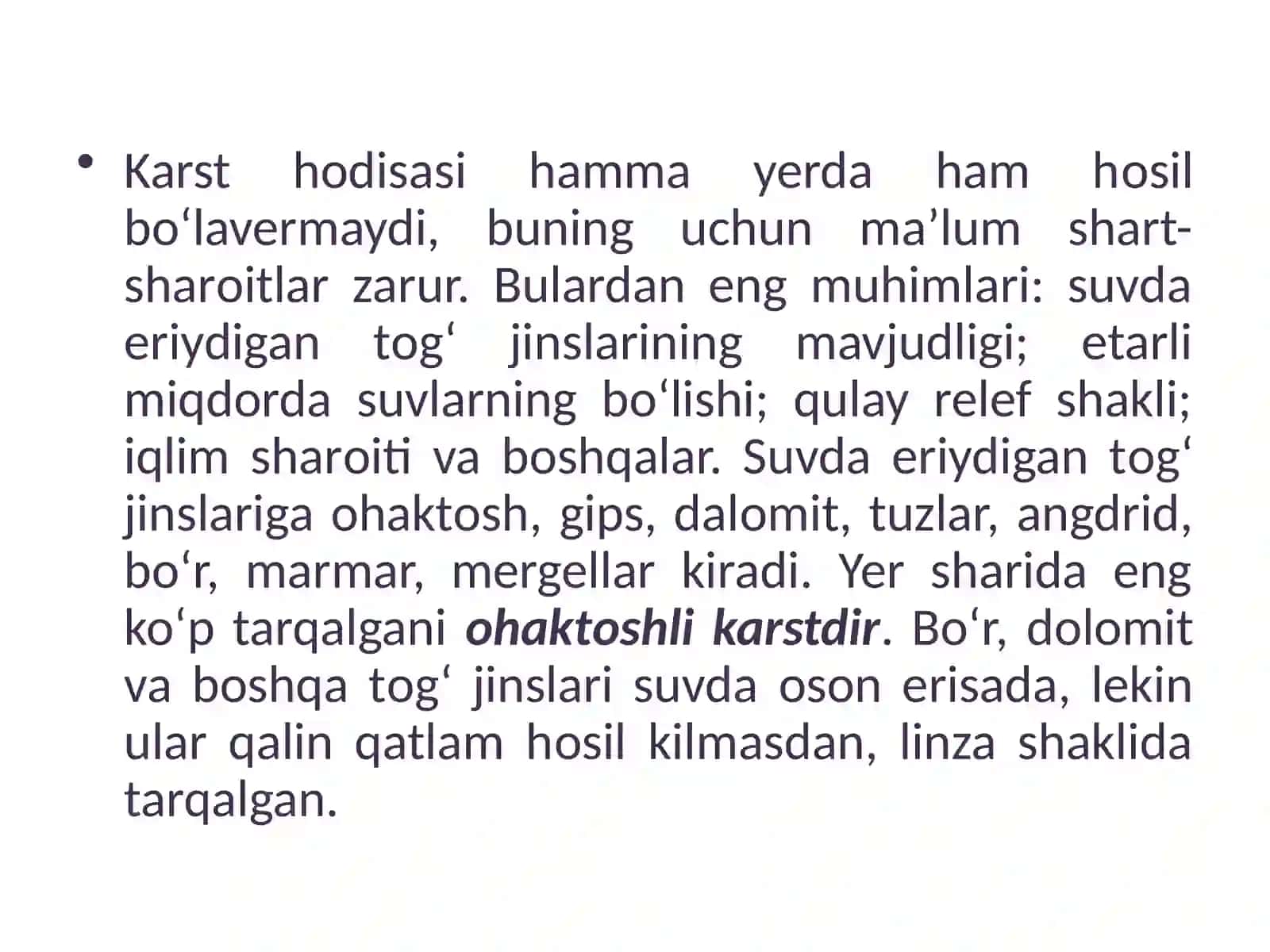 Karst jarayonlar va karst rеlеfi 3