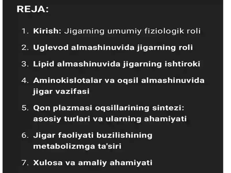 Hayvonlar biokimyosi fanidan tayyorlagan pirizintatsiyasi 3