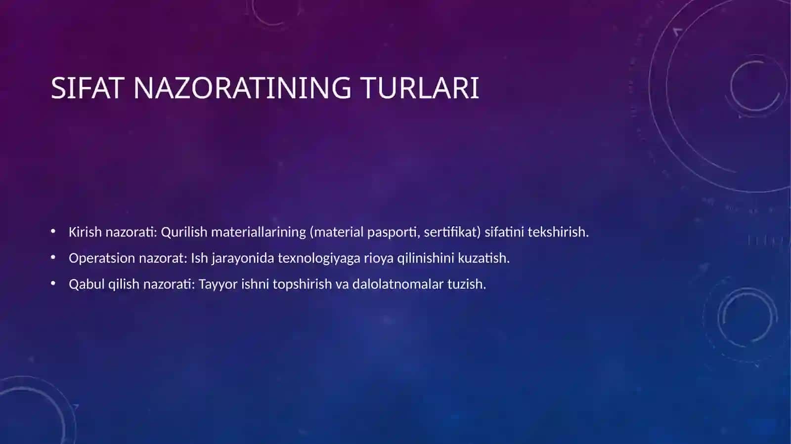 Izolyatsion va tom yopish ishlarining sifat nazorati 3