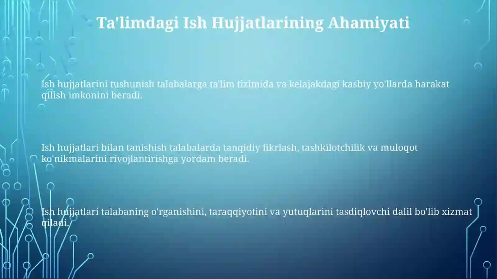 Umumiy orta talim muassalarida ish hujjatlari bilan tanish 3