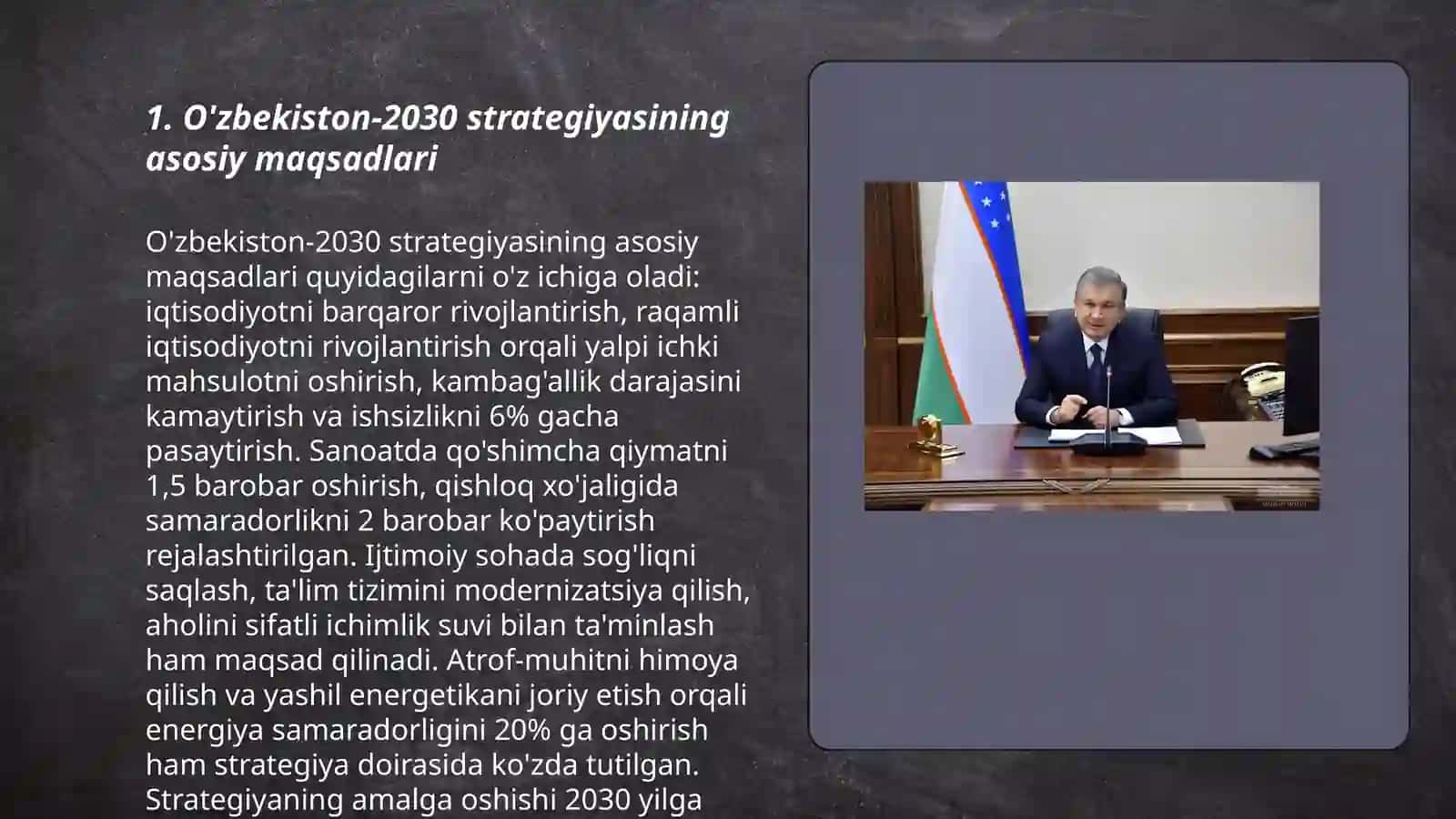 O'zbekiston-2030 strategiyasi va Prezident Sh.Mirziyoyev asarlari asosida milliy va xorijiy tajribani qiyoslash 3