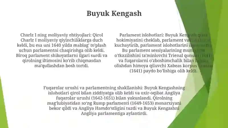 Angliya Parlamentining Tashkil Topishi 3