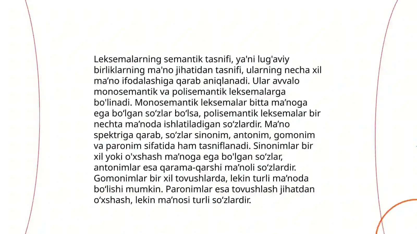 Leksemalarning darajalanishi 3