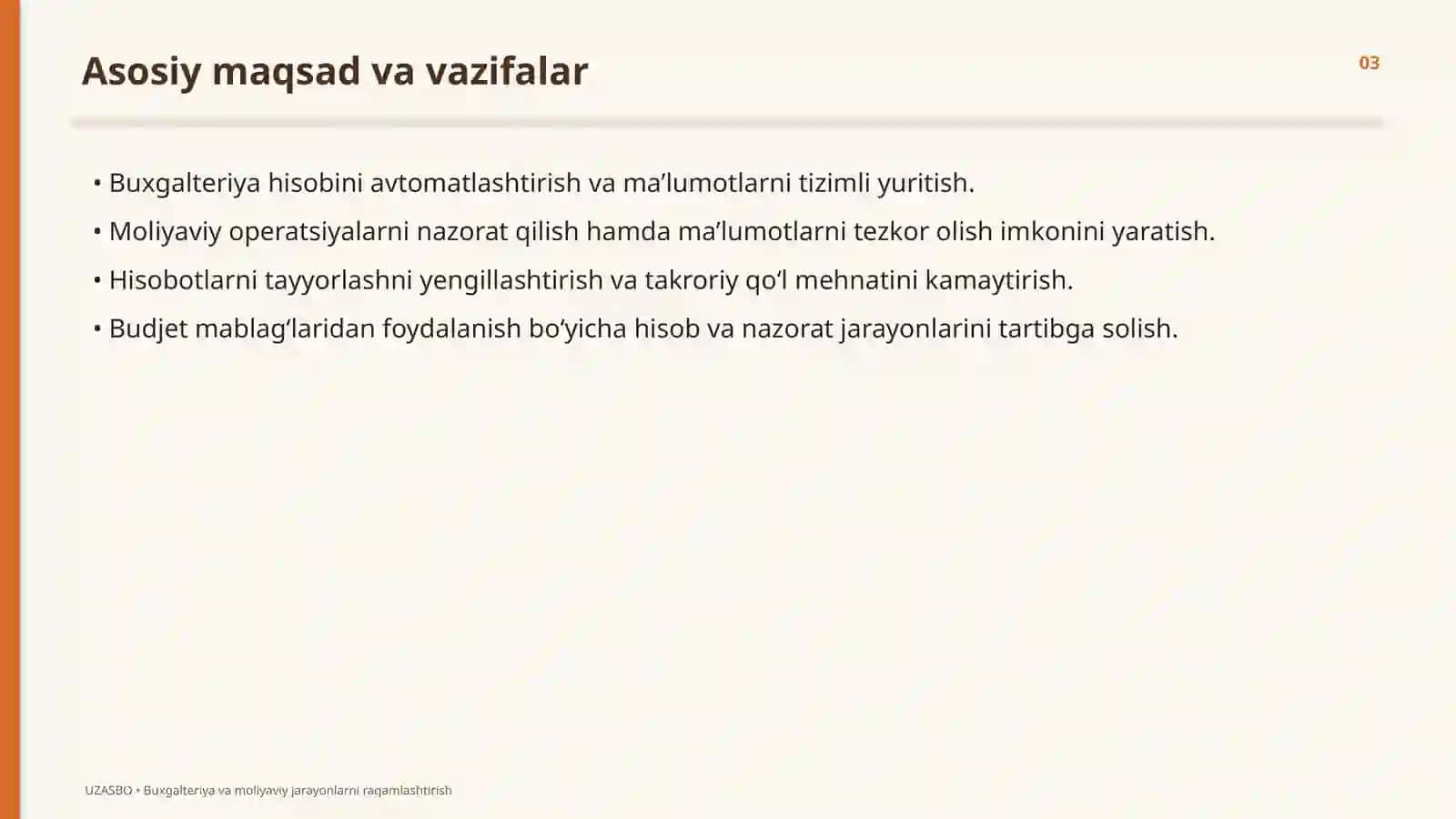 UZASBO DASTURI 3