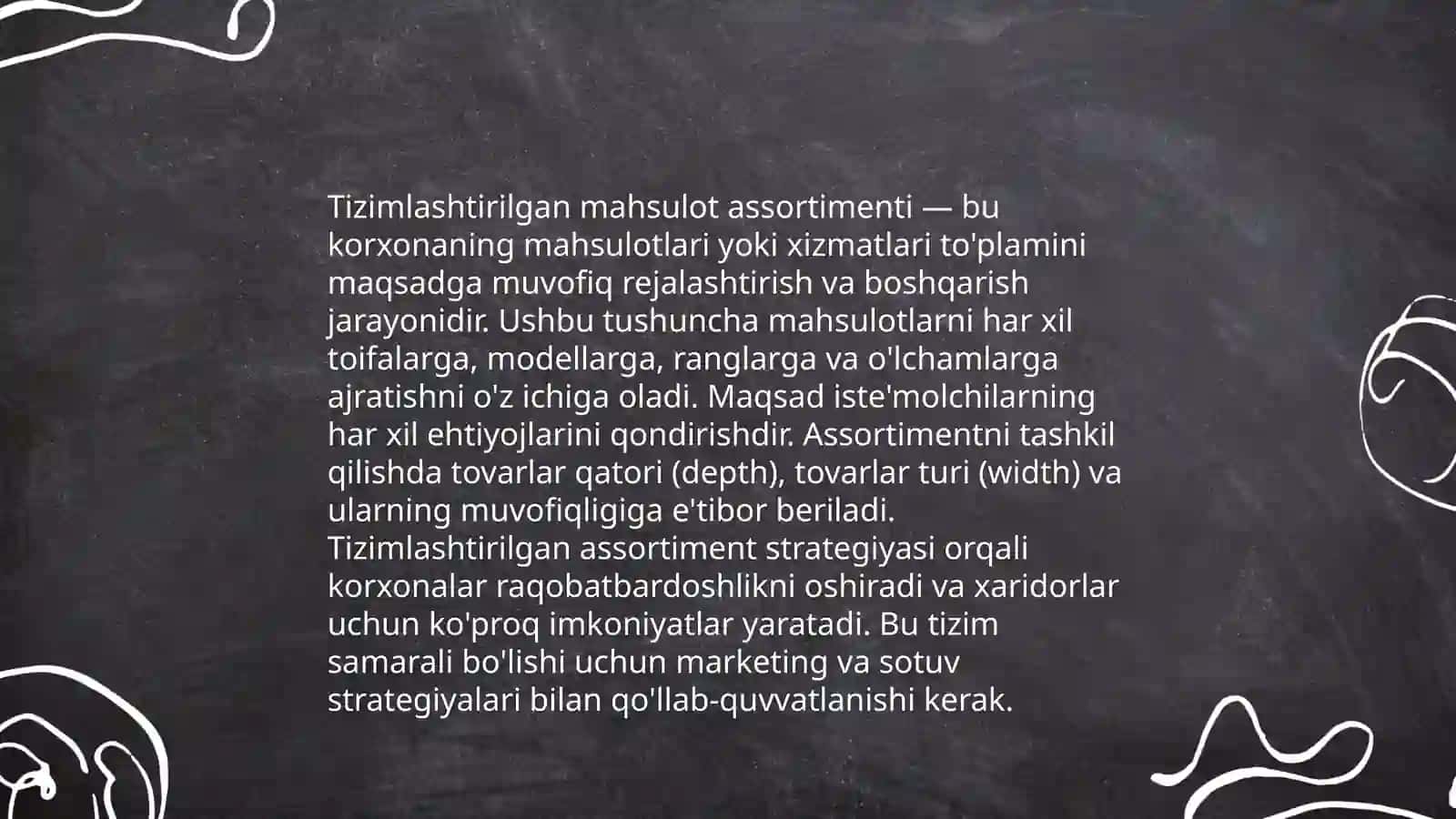 Marketing tizimidagi mahsulot assortimenti va sifati 3