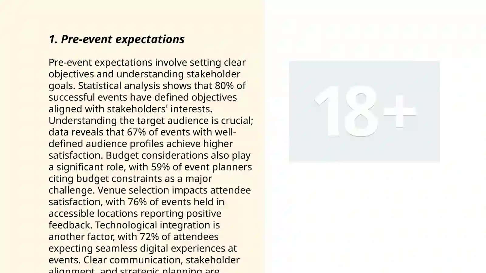 Pre-event Expectations 3