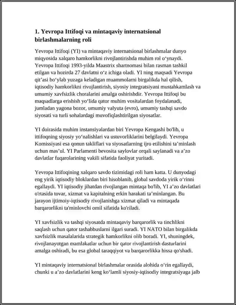 DUNYO MINTAQALARDA INTERNATSION BIRLASHMALAR 3