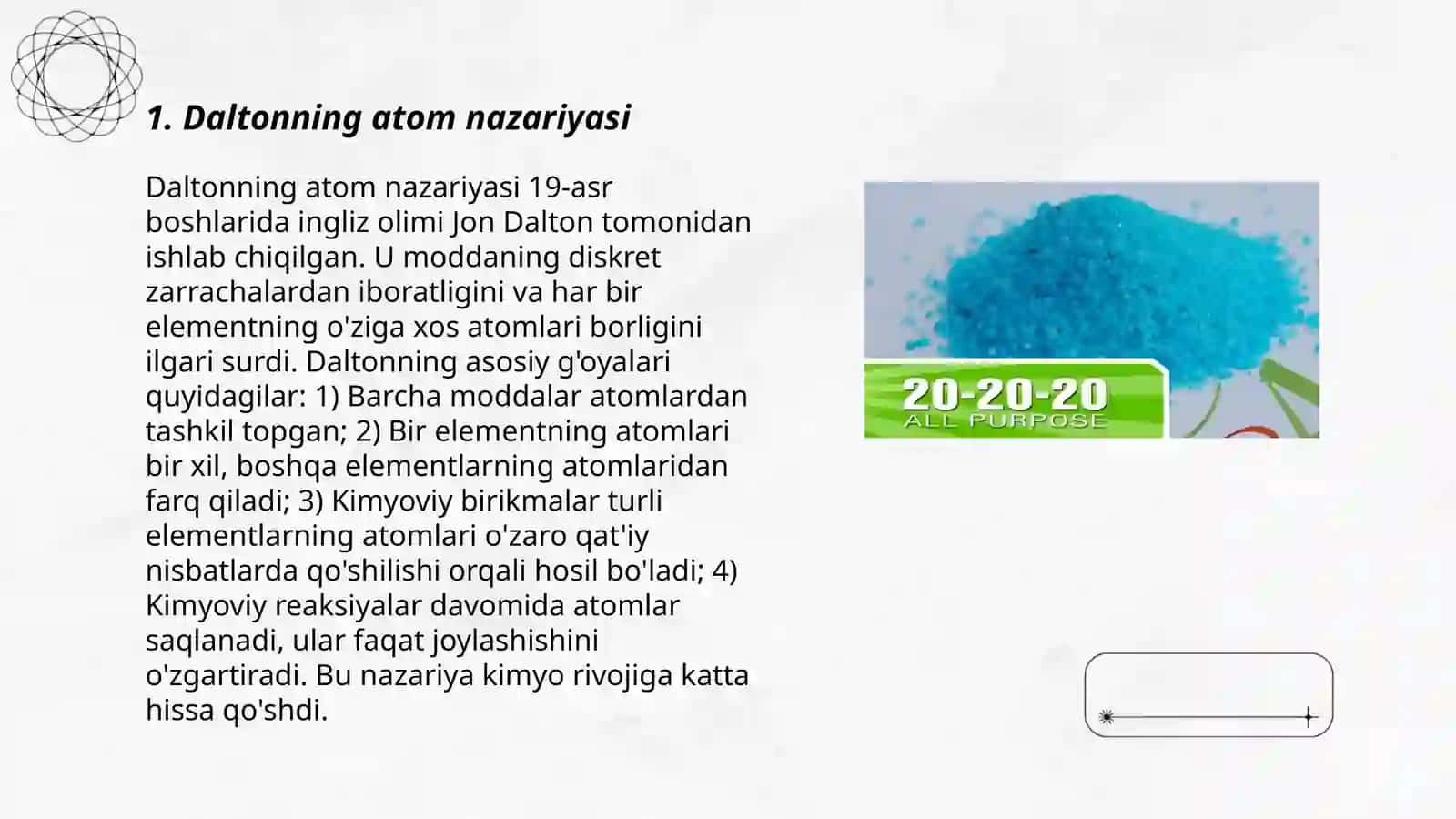 Daltonning atom nazariyasi 3