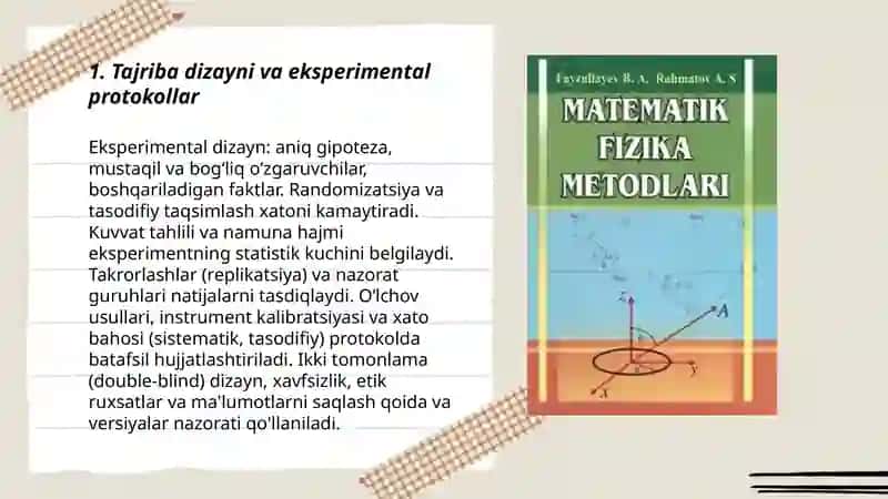 Fizikada tadqiqot metodlari 3