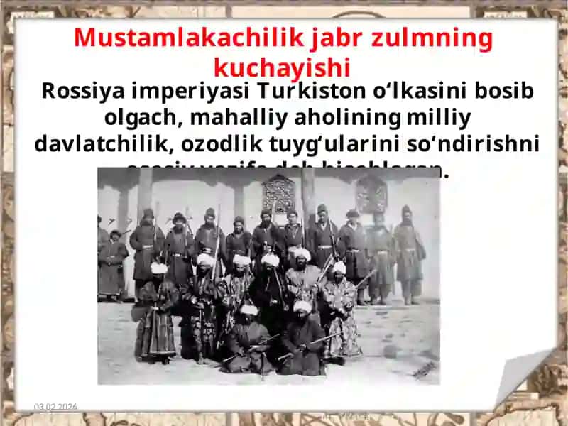 XIX ASRNING 70-90-YILLARIDA TURKISTON O'LKASIDA XALQ HARAKATLARI 3