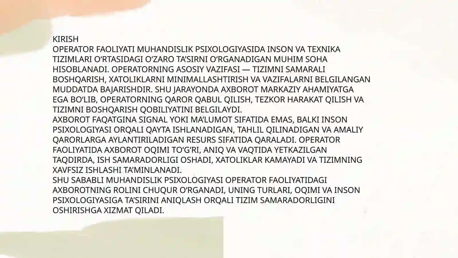 OPERATOR FAOLIYATIDA AXBOROTLARNING ROLI 3