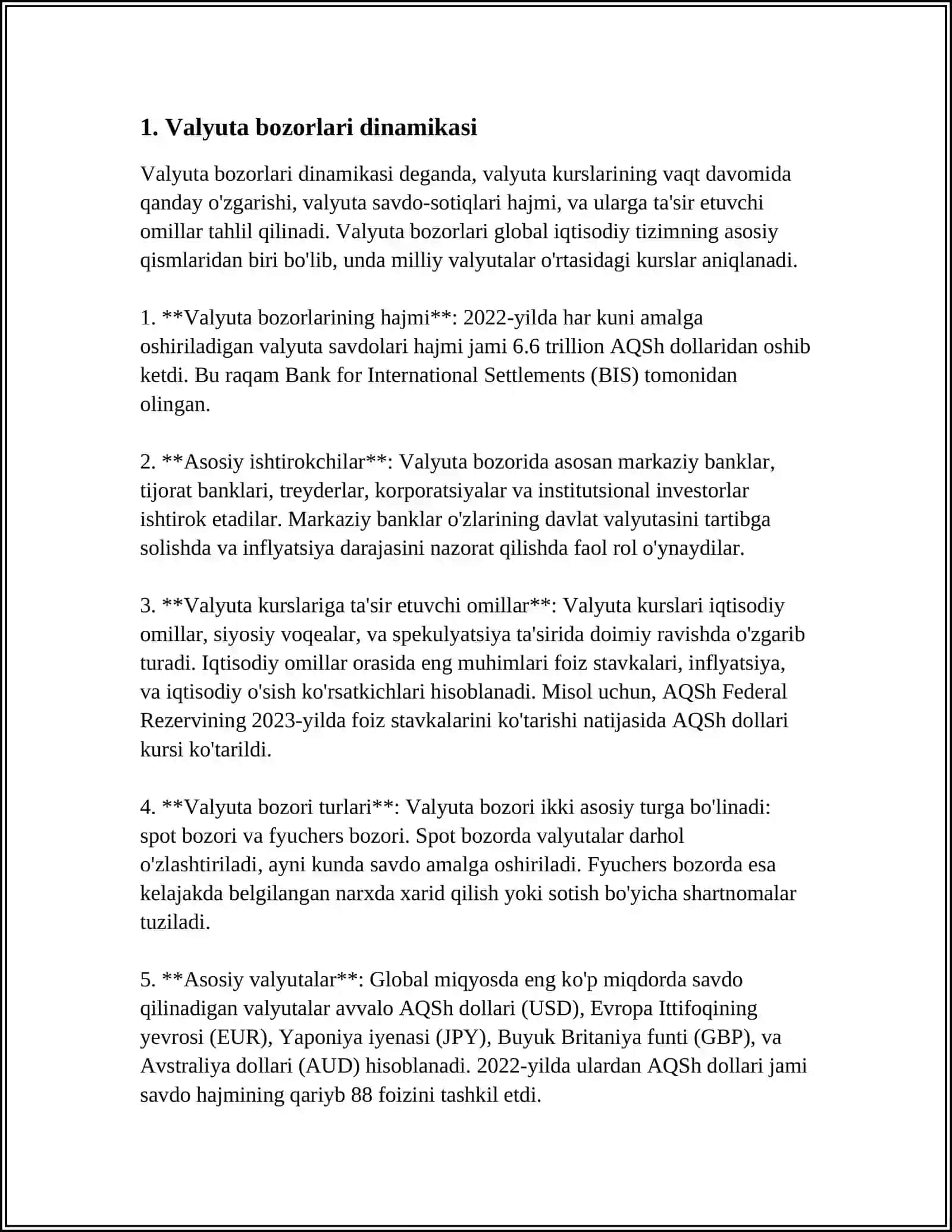 XALQARO VALYUTA MUNOSABATLARI 3