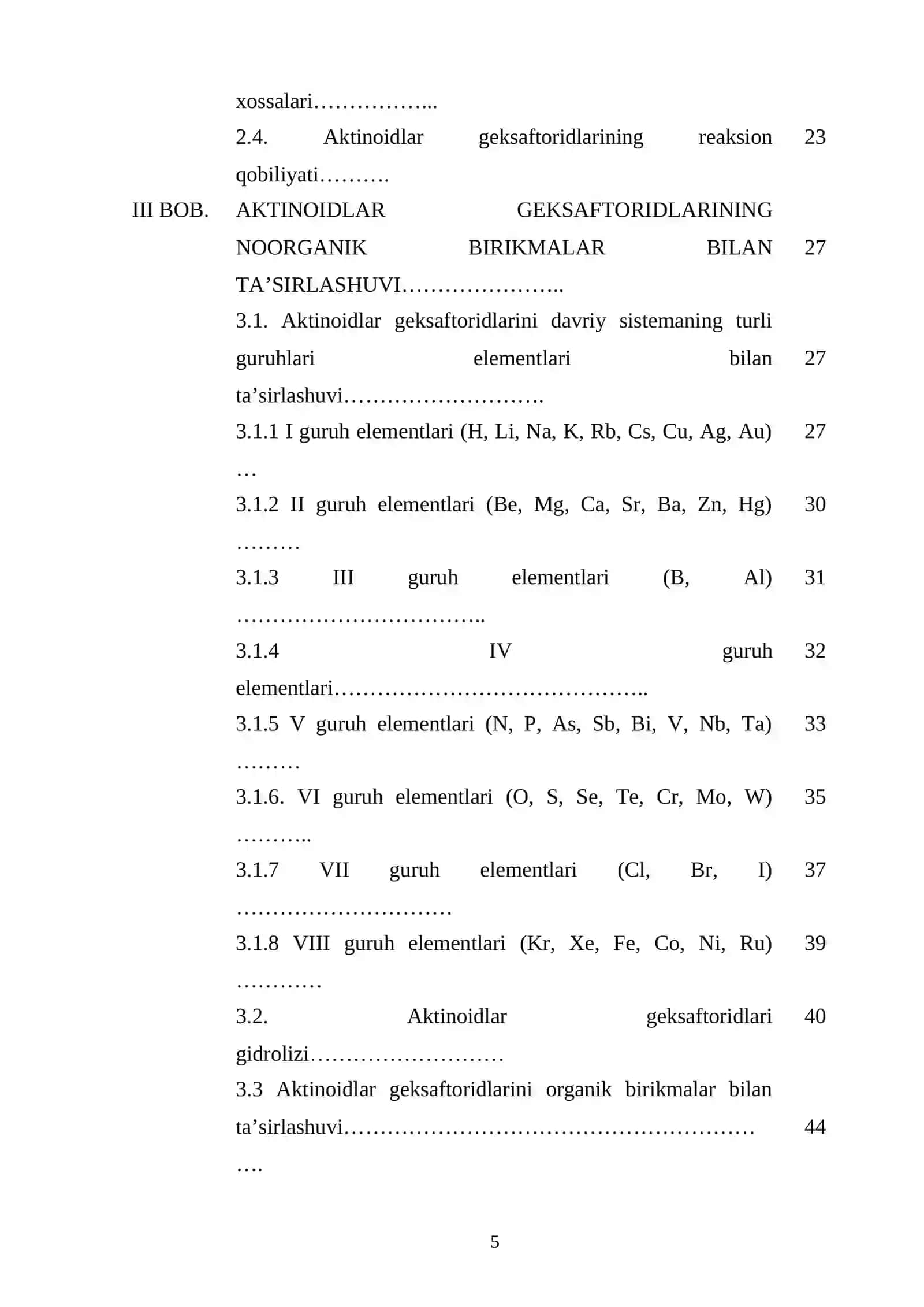 Aktinoidlar geksaftoridlarini olinishi va xossalari 3