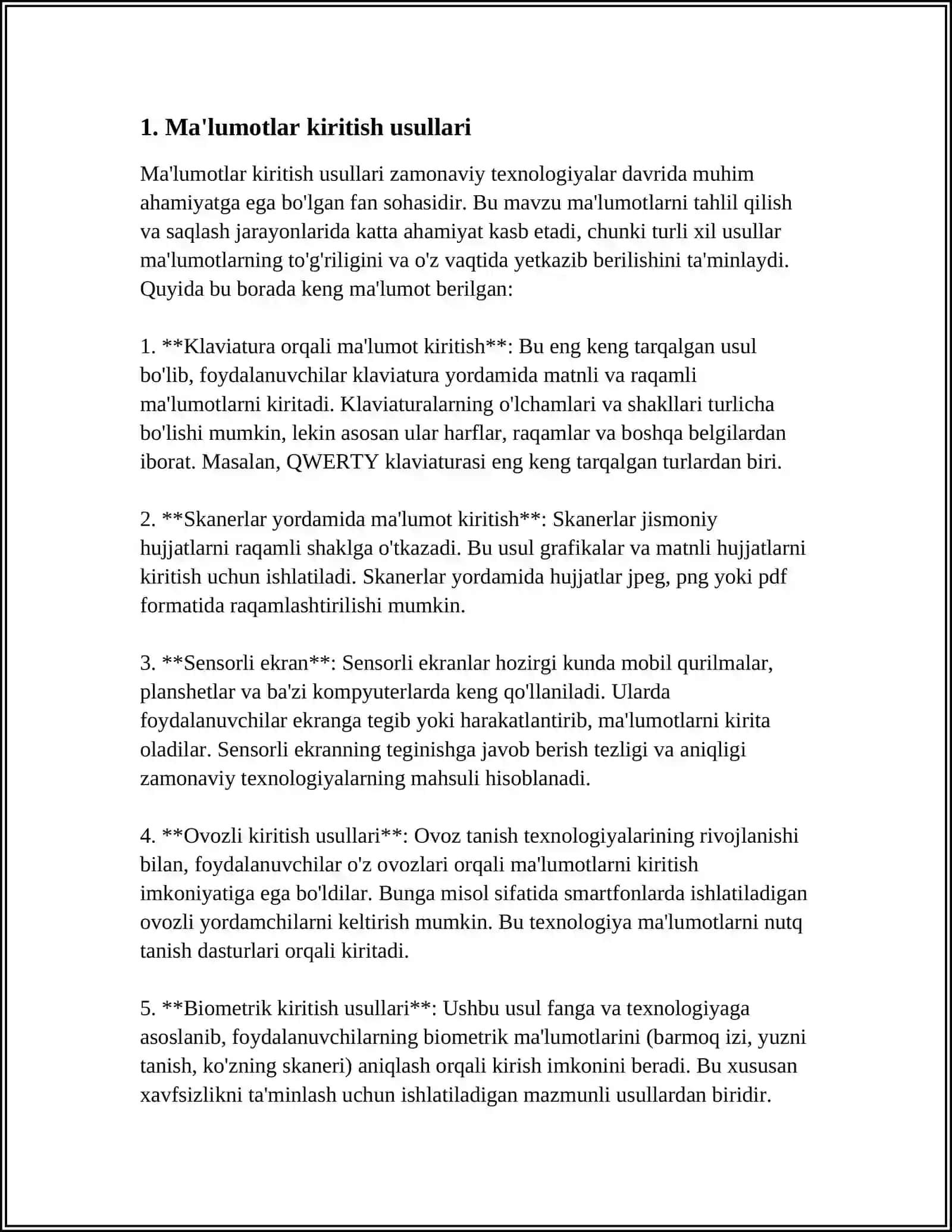MICROSOFT EXCEL ELEKTRON JADVAL MUXARRIRI YORDAMIDA TIBBIY BIOLOGIK TAJRIBA NATIJALARINI STATISTIK QAYTA ISHLASH VA BAXOLASH 3