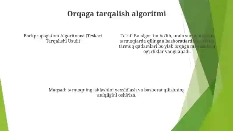 Xatolarni Teskari Tarqalishi Usuli (TDD) 3