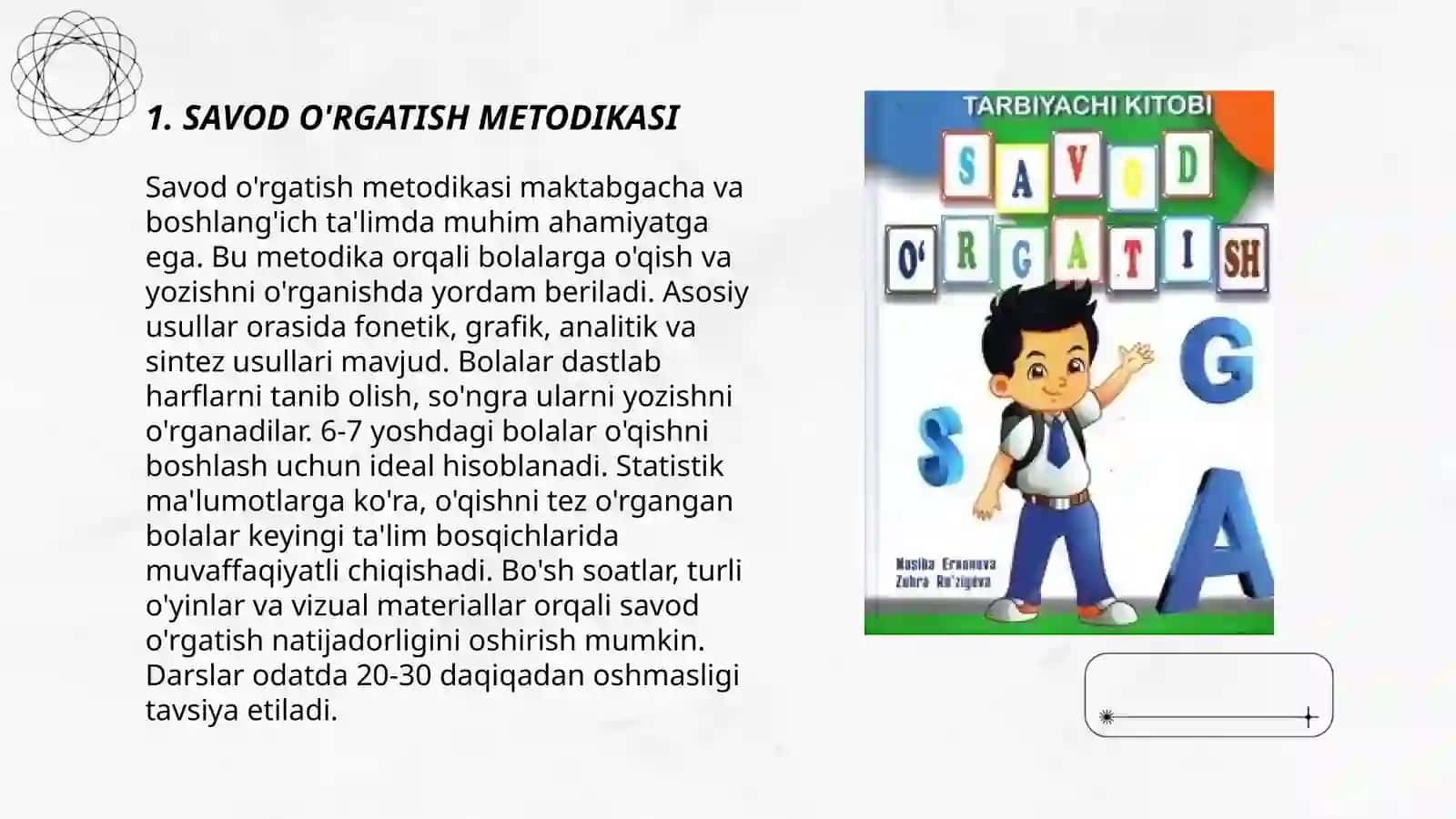 SAVOD O'RGATISH METODIKASI 3