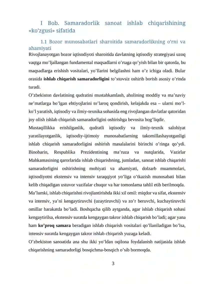 Sanoat zonalarining iqtisodiy samaradorligini tahlil qilish 3