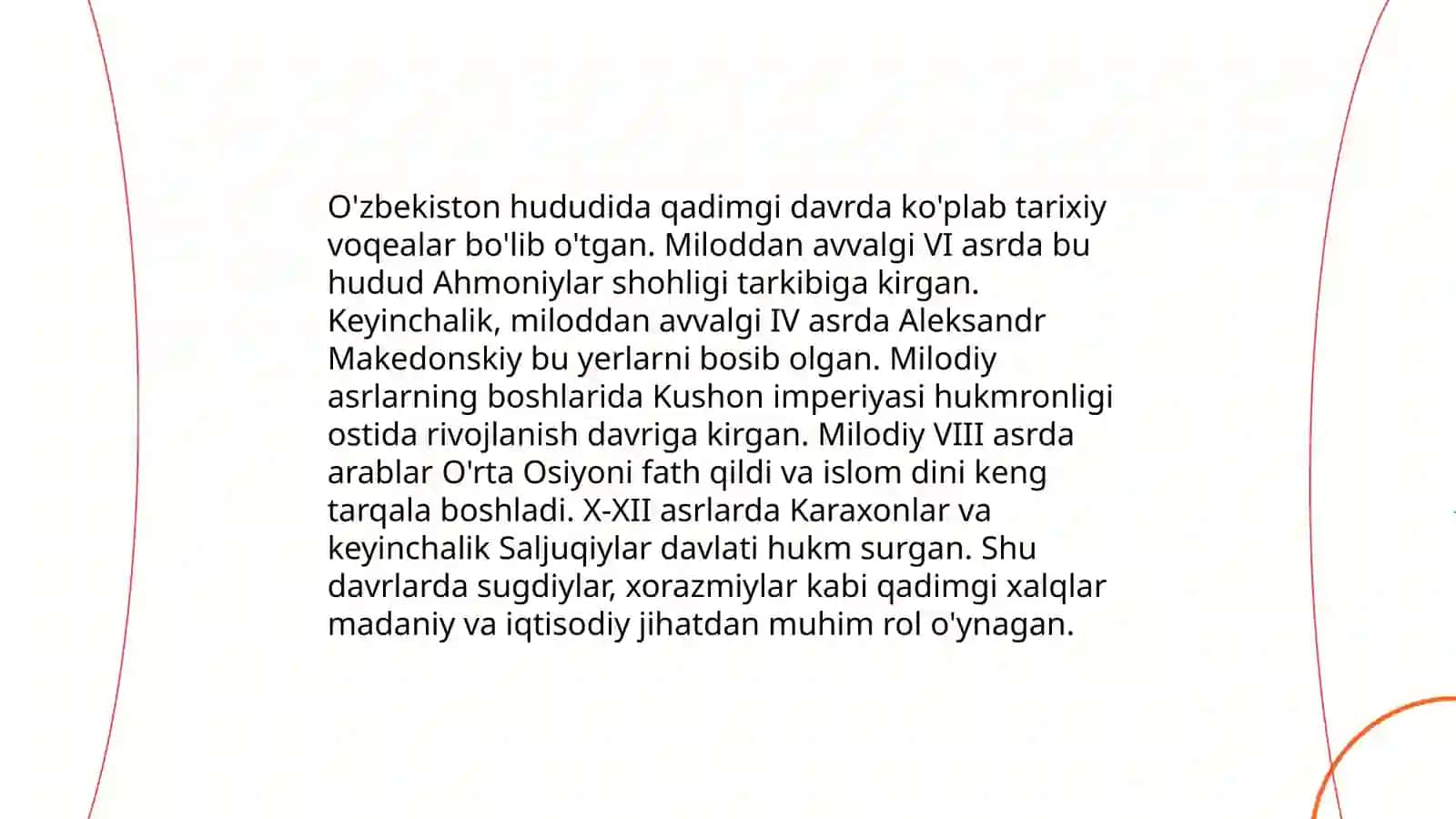 Õzbekiston tarixini õqitishda davlat talim standartlari 3