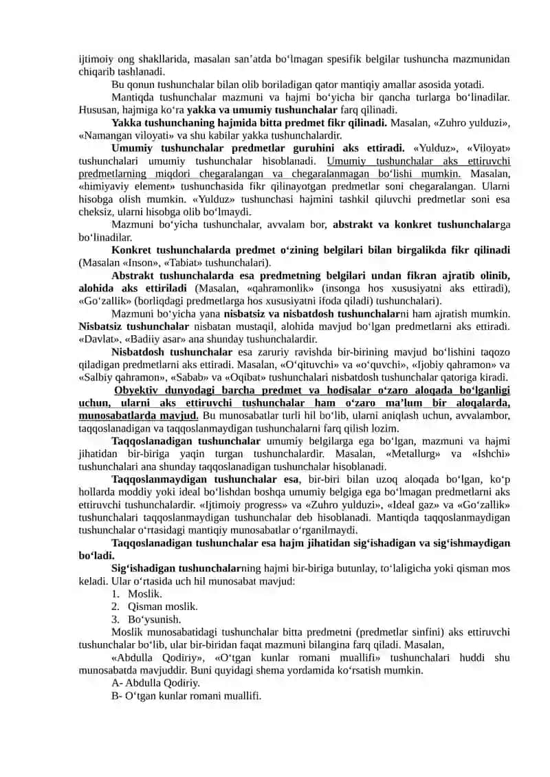 Tafakkur shakllari: tushuncha va hukm 3