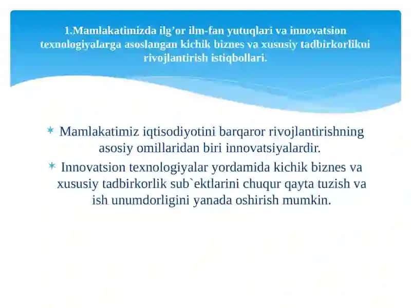 BIZNES ASOSLARI FANIDAN TAQDIMOT 3