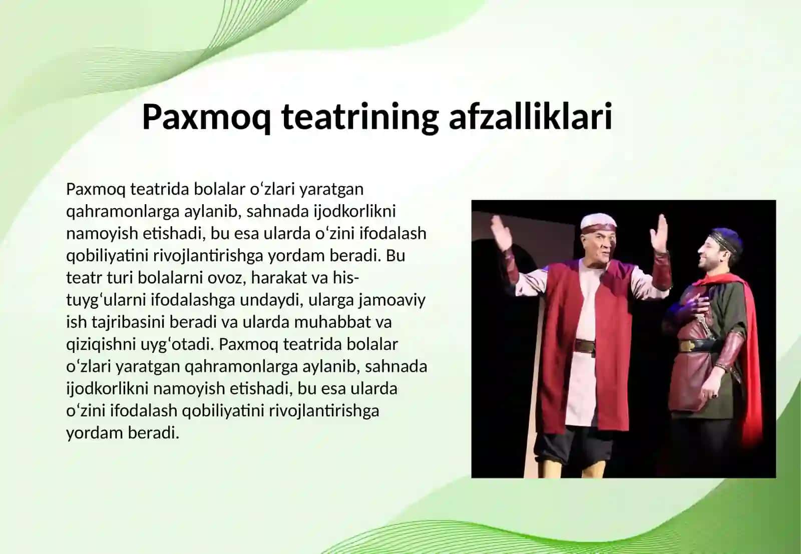 Maktabgacha taʼlim tashkilotida paxmoq teatrini tashkil etish 3