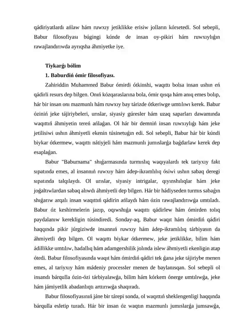 Zahiriddin Muhammed Babur filosofiyası 3